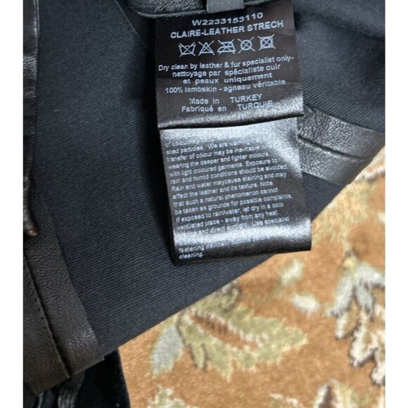 Joseph Leather Skirt Claire Lamb Leather Stretch Black Color Size 44 - Picture 4 of 5